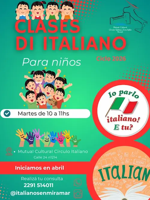 Clases de Italiano para Niños: Ciclo 2026